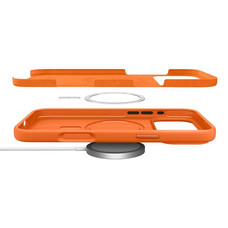 Husa Spigen Silicone Fit cu MagSafe compatibila cu iPhone 17 Pro, Portocaliu