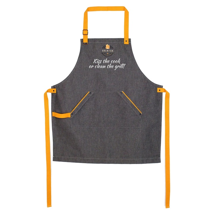 Sort denim gri Kiss the cook or clean the grill Brenton BRNT42