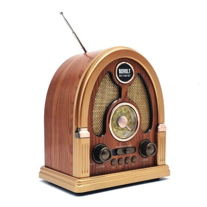 Радио с акумулатор, NNS, Bluetooth/USB/AUX/TF 1200mAh, ретро, преносимо, TWS функция за природни бедствия, риболов, къмпинг, светлокафяво