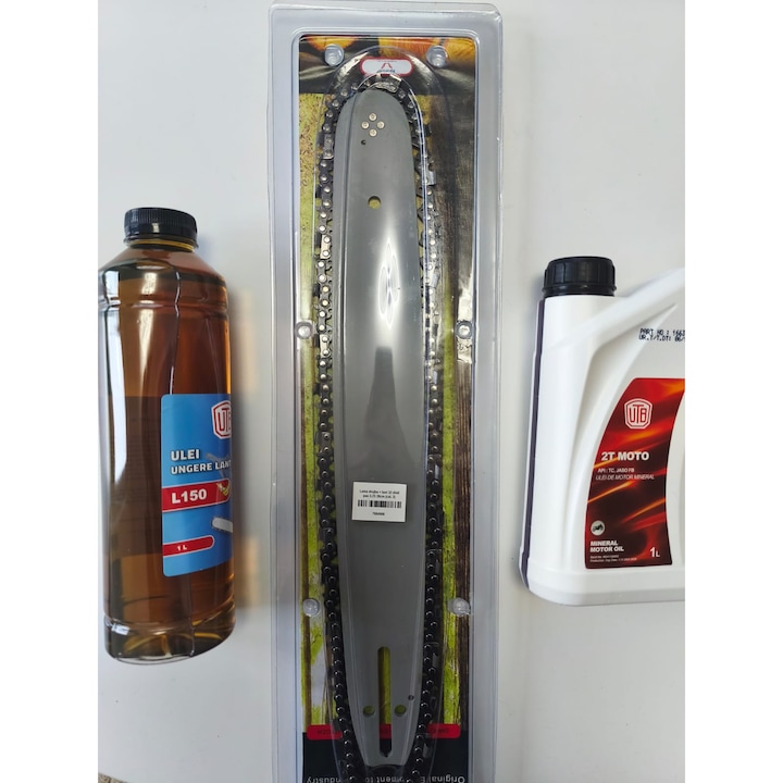 Set intretinere drujba, lama + lant 32 dinti, ulei ungere, ulei mineral 2T