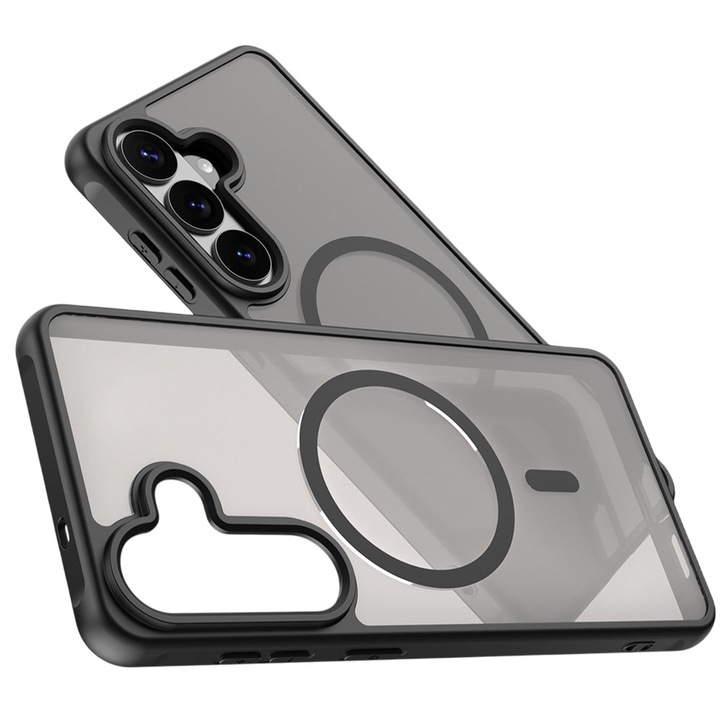 Husa de Protectie IcyAura compatibila cu Samsung Galaxy S26 Plus, Rezistenta la Socuri, Ultra Safe Camera Protection, Functie MagSafe, Negru