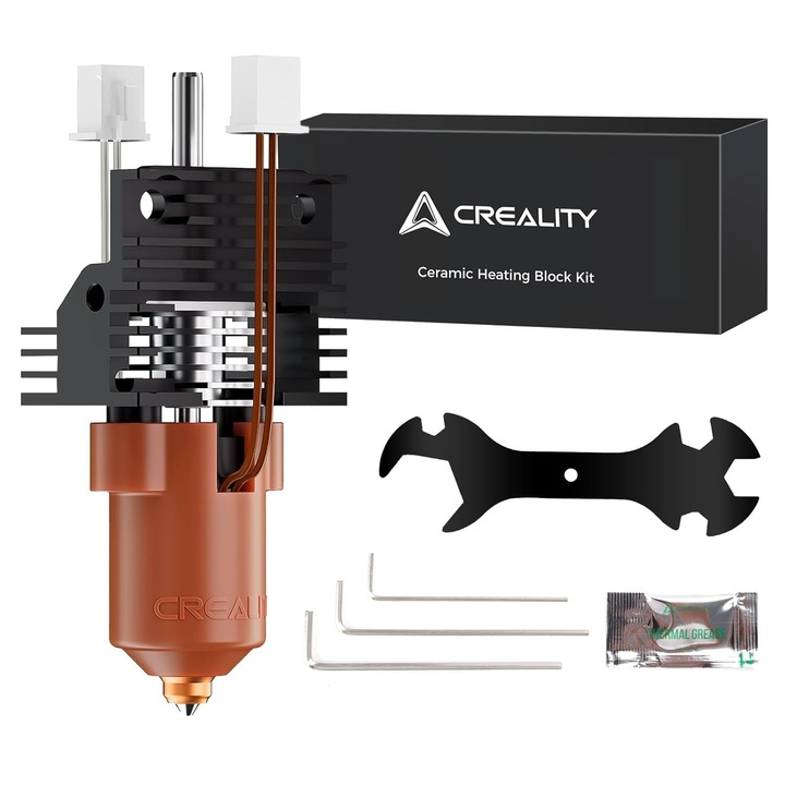 Kit cap de printare, Hotend imprimanta 3D Creality K1 Max / K1 / K1 SE / K1C, incalzitor ceramic, suporta pana la 300 °C, viteza mare de printare pana la 600 mm/s