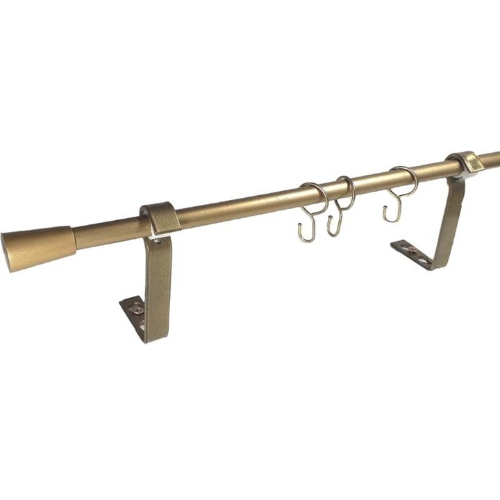 galerie 12 mm Ø MIA, alama masiv, simpla, capete CORINA, 200 cm