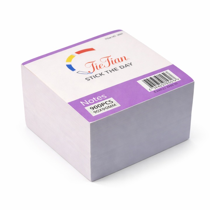 Блокче хартия за бележки бяло, 9 × 9 см, 500 листа, цвят бял