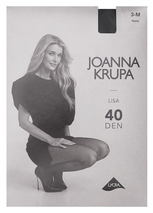 Dresuri dama, Negru, Lisa Joanna Krupa x Esotiq, 40 DEN, Negru