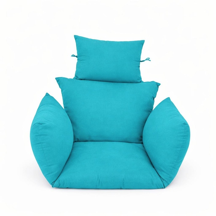Perna balansoar tip ou, turcoaz, cu spatar si brate laterale, medie, impermeabila