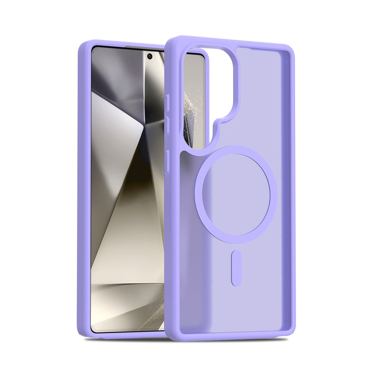 Husă de protecție pentru Samsung Galaxy S25 Ultra, MagSafe, Violet deschis, 1mm x 1.5mm, set