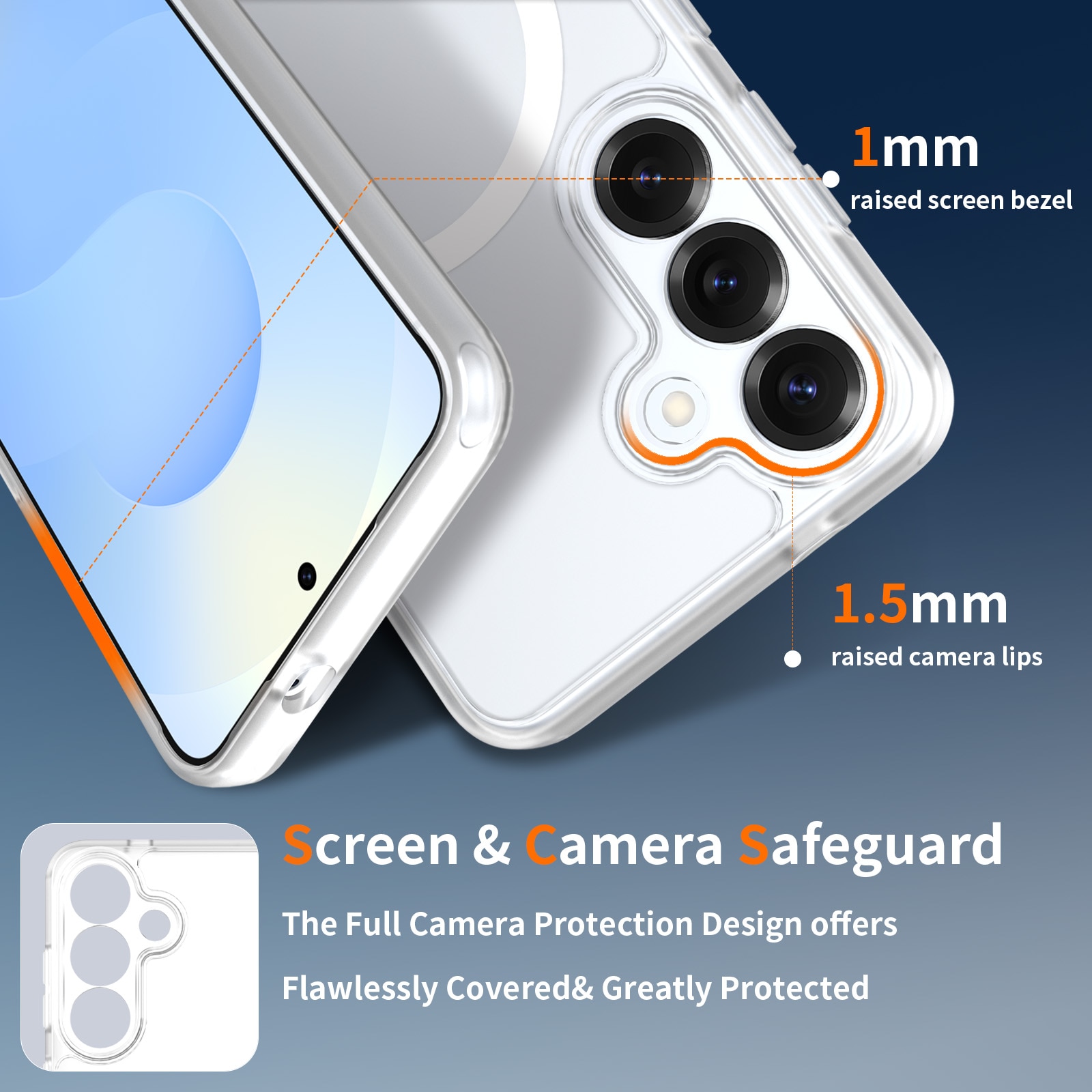 Husă de protecție pentru Samsung Galaxy S25, transparentă mat, material TPU + PC, protecție completă
