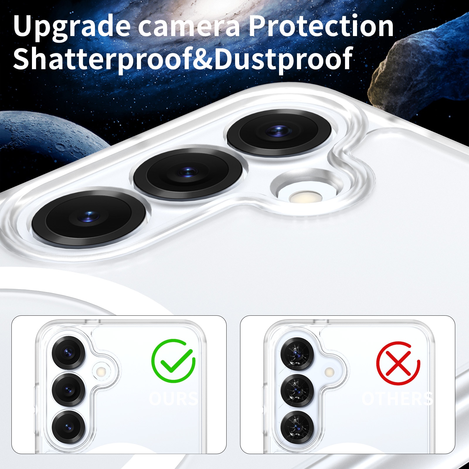Husă de protecție pentru Samsung Galaxy S25, transparentă mat, material TPU + PC, protecție completă