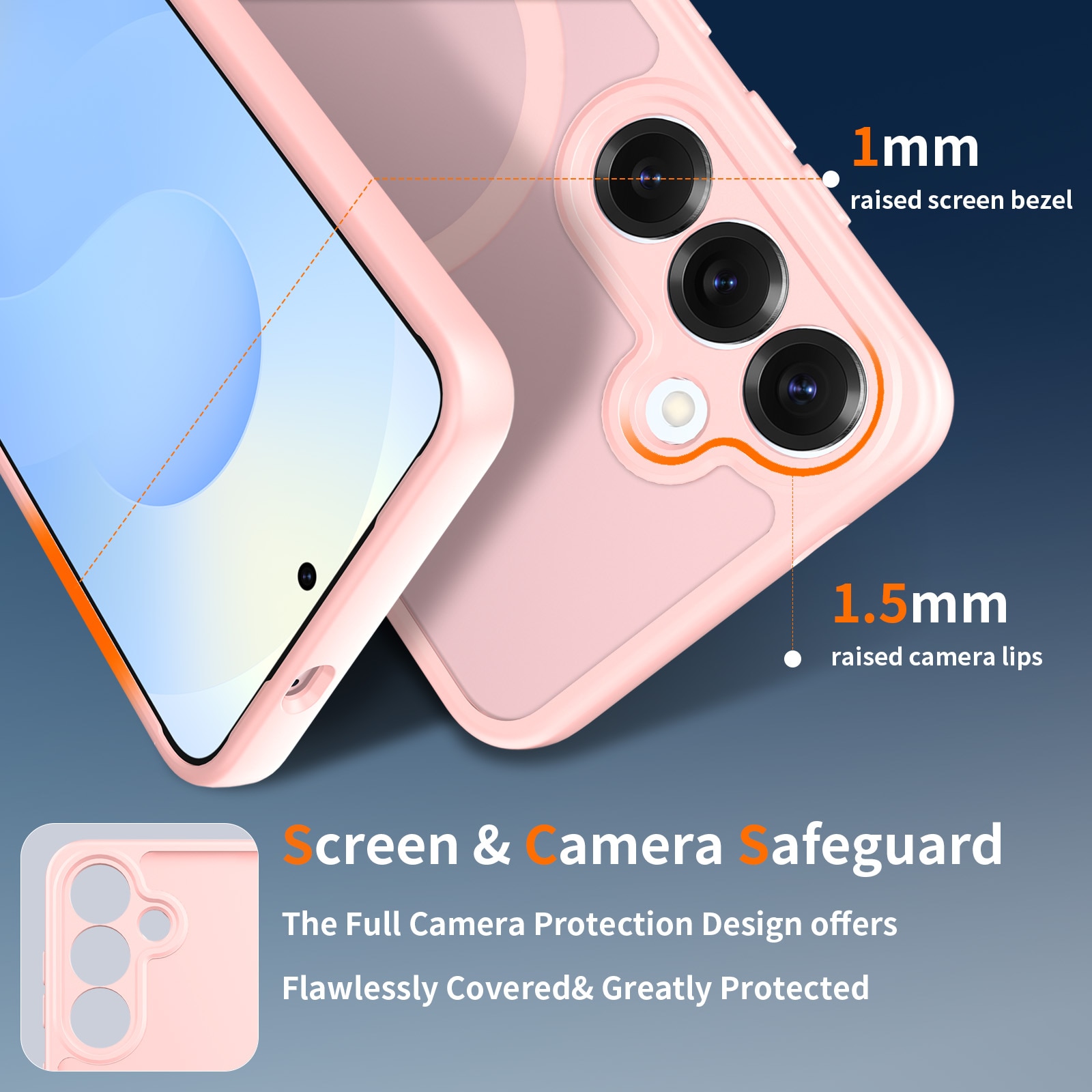 Husa de protectie pentru Samsung Galaxy S25 Plus, Omelivon, MagSafe, Protectie completa, Anti-Soc, Decupaje Precise, Incarcare Wireless, Materiale Premium, Roz deschis
