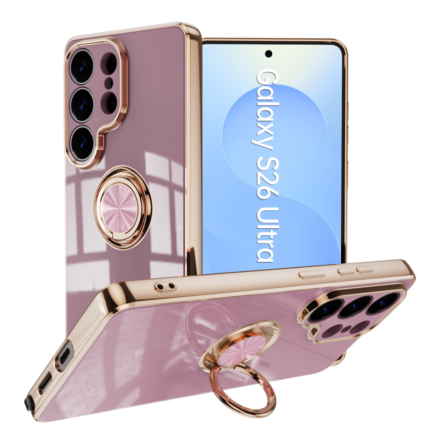 Husa de telefon mobil, rezistenta la socuri, compatibila cu Samsung Galaxy S26 Ultra, Violet