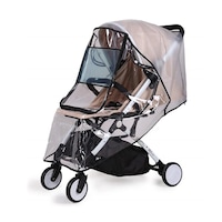 Husa de ploaie pentru carucior copii NEXTLY, material impermeabil, fermoar/prindere cu velcro, deschidere larga in fata, guri de aerisire, 94x46x90cm, transparent