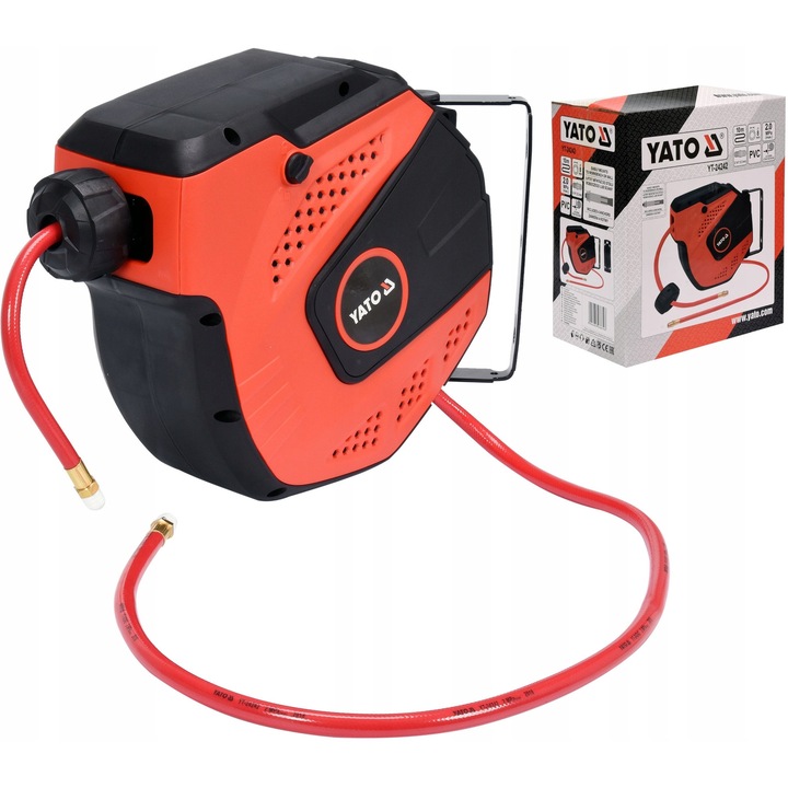 Furtun pneumatic 8mm x 10m cu suport automat YATO