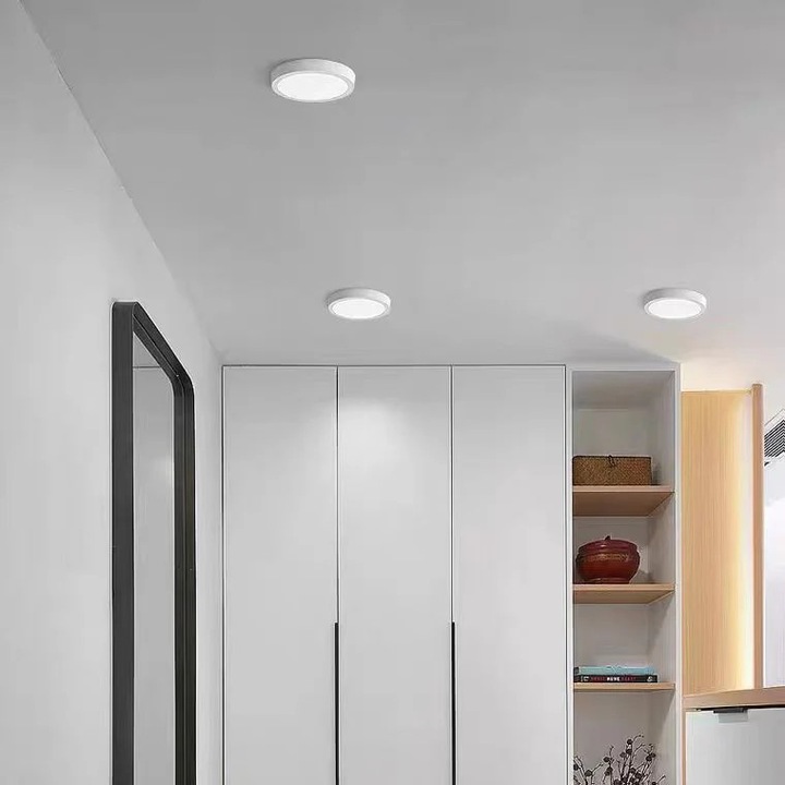 Aplica LED de Tavan Rotunda, 24W, Diametru 17, Lumina Rece, Alb