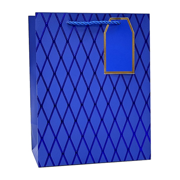 Punga cadou Eleganta, dimensiune 11*14*6 cm, Albastru, set 5 bucati