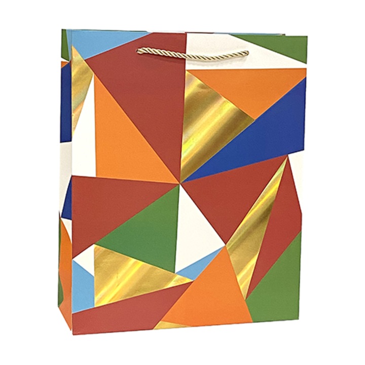 Punga cadou Multicolora, dimensiune 11*14*6 cm, Model 1, set 5 bucati