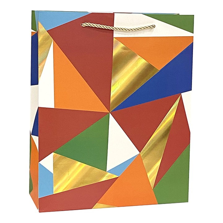 Punga cadou Multicolora, dimensiune 26*32*10 cm, Model 1, set 5 bucati