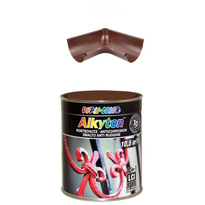 Alkyton 4in1 korróziógátló festék, RAL 8017, Fényes, 250ml