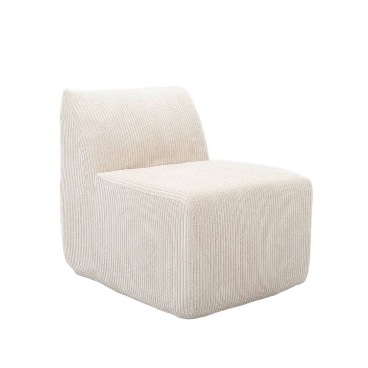 Модулен фотьойл SVELA, пяна, структура, бежов, 59,5x80x62 см