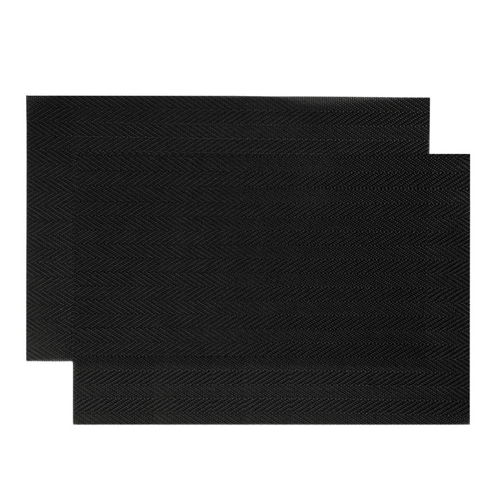 Set 2 servete de masa CLASIC, 30x45cm, negru