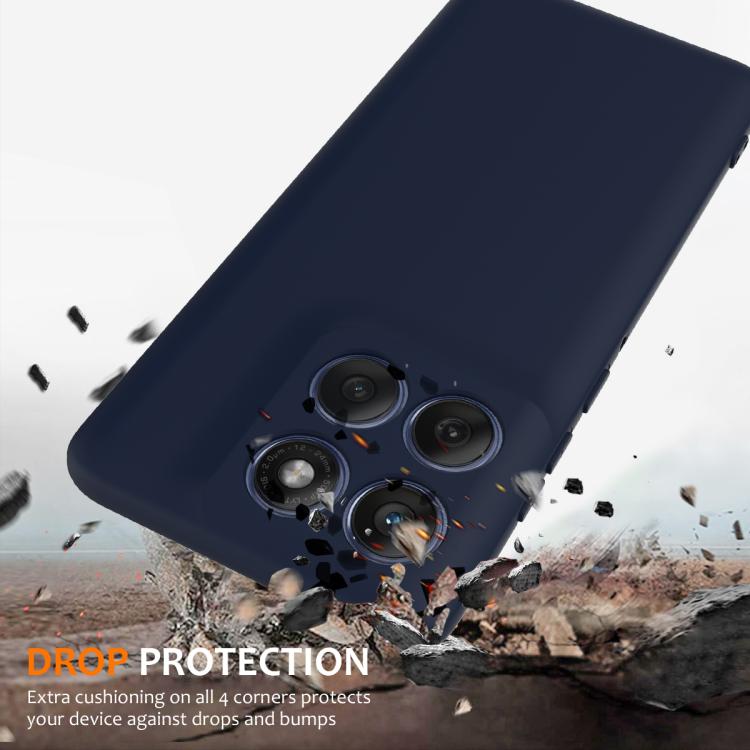 Husa pentru Motorola Edge 60 Pro, Silicon Premium Catifelat, Protectie Camere, Albastru Inchis