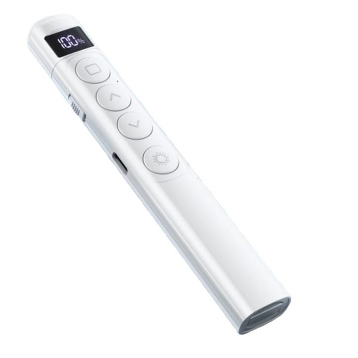 Clicker prezentare wireless 328 FT, 2.4GHz, alb