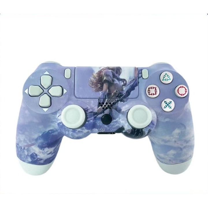 Gamepad wireless controler p4 Bluetooth 5.2 gamepad cu vibratii compatibil cu Playstation 4 cu tematica Horizon