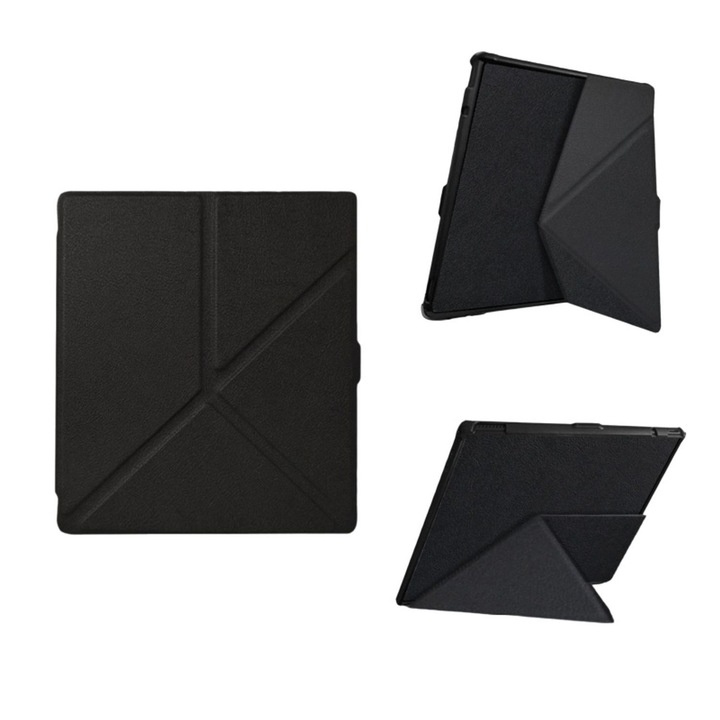 Husa compatibila cu Onyx Boox Go Color 7, Page, Leaf 3/2, Galileo, Raphael, 7 inch, Tip Flip, Functie Auto Sleep-Wake, Inchidere Magnetica, Negru