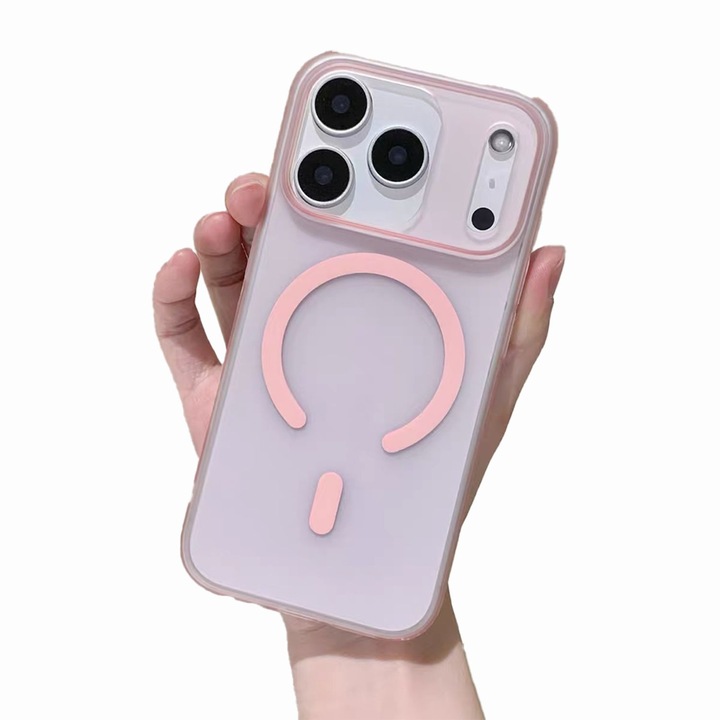 Husa de Protectie, Compatibila cu Apple iPhone 17 Pro Max, MagSafe, Roz mat