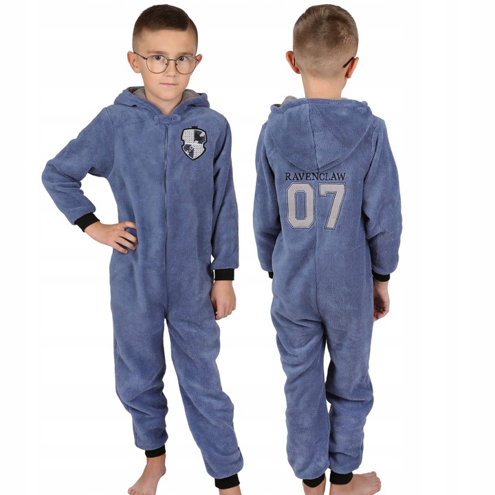Pijama baieti Ravenclaw, Harry Potter, Albastru, 140 CM
