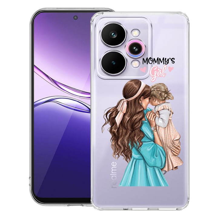 BestCase® Átlátszó vékony szilikon tok Realme 15 / 15 Pro telefonhoz, Mommy's Girl, 3119585 T 555