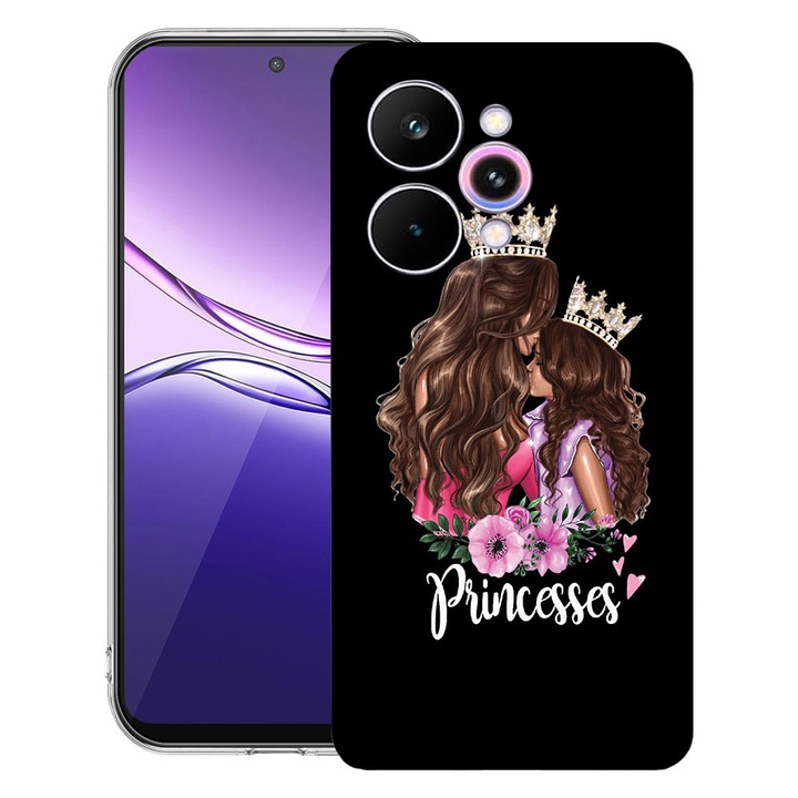 BestCase® Átlátszó vékony szilikon tok Realme 15 / 15 Pro telefonhoz, Princesses Gril Mom, 3119585 T 552