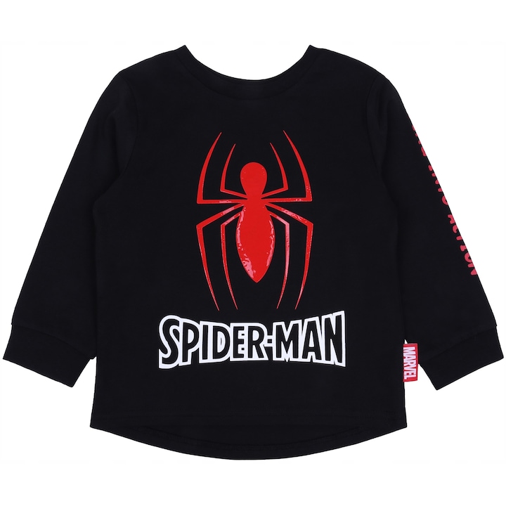 copii Marvel Spiderman, bumbac, imprimeu, Rosu/Negru