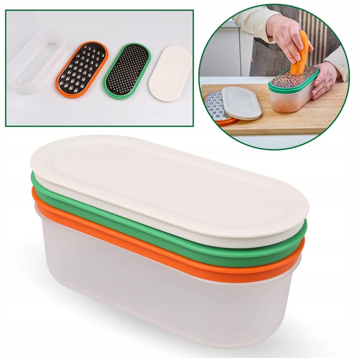 Set de Razatoare Multifunctionala, 4 Piese, 2 Tipuri de Ochiuri, Multicolor, IKEA UPPFYLLD