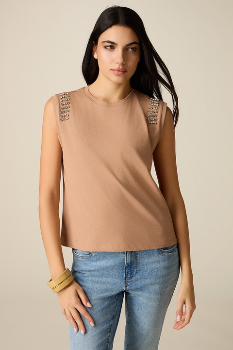 Oltre, Bluza din bumbac, Maro camel