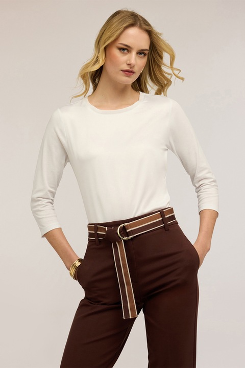 Motivi, Bluza uni cu decolteu rotund, Alb