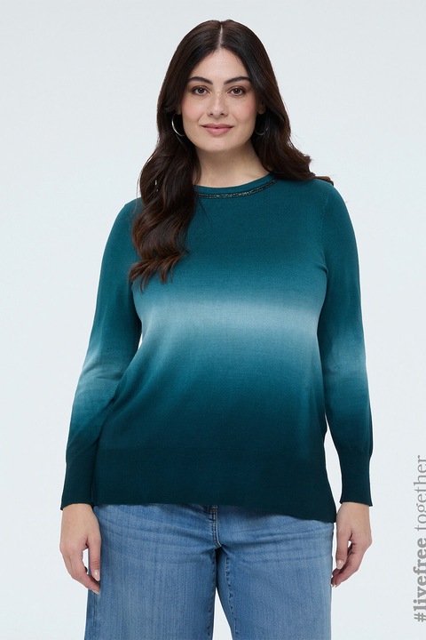 Fiorella Rubino, Pulover cu model in degrade, Bleumarin