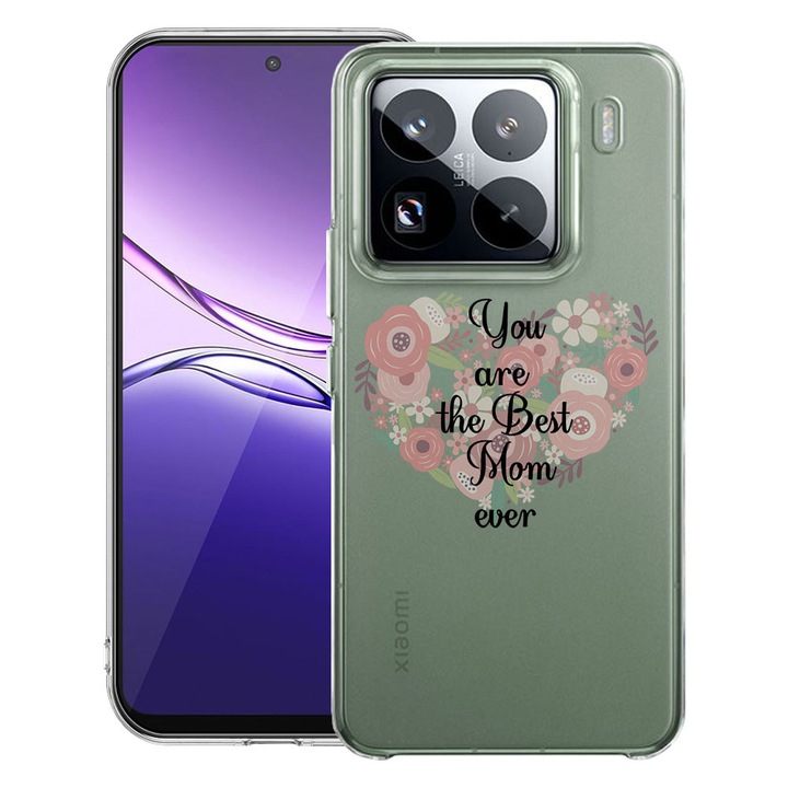 BestCase® Átlátszó Slim Szilikon Tok Kompatibilis Xiaomi 15, Best Mom Ever, 2099961 T 30