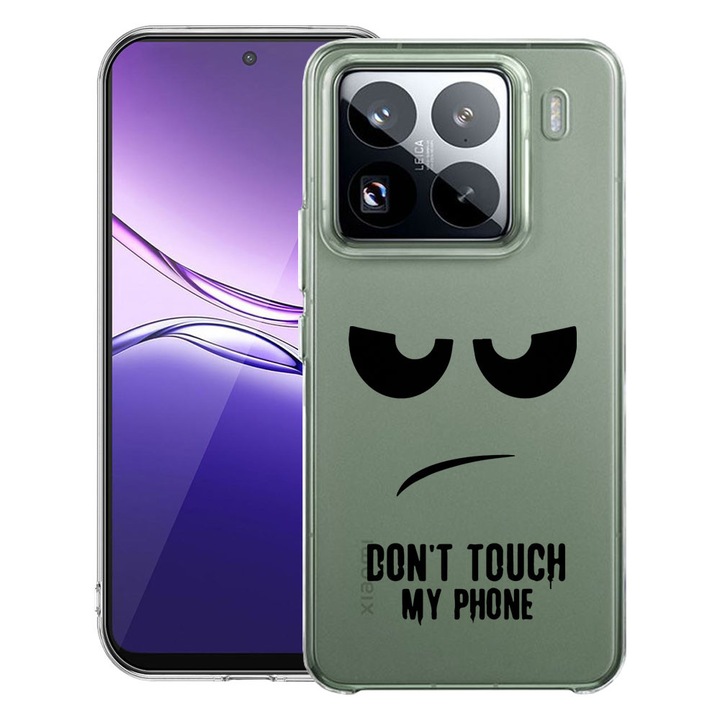 BestCase® Husa Clear Slim Silicon Compatibila cu Xiaomi 15 Pro, Don’t Touch My Phone, 2099962 T 90