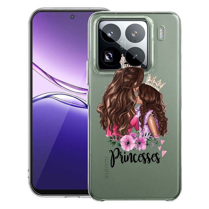 BestCase® Átlátszó vékony szilikon tok Xiaomi 15 Pro-val kompatibilis, Princesses Gril Mom, 2099962 T 552