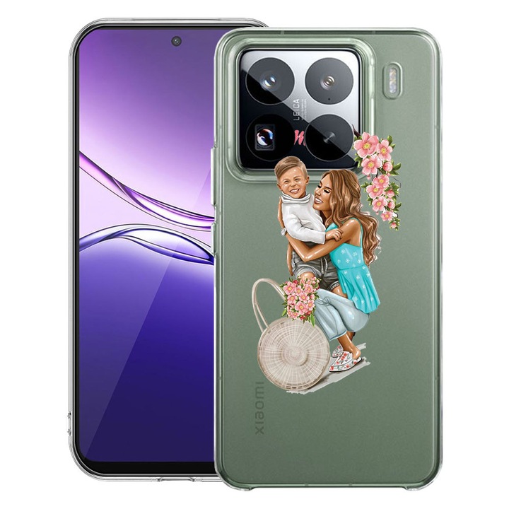 BestCase® Átlátszó vékony szilikon tok Xiaomi 15-tel kompatibilis, Mom Life With a Boy, 2099961 T 559