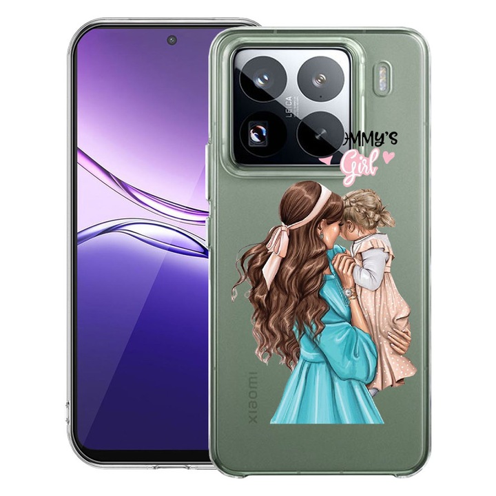 BestCase® Átlátszó vékony szilikon tok Xiaomi 15 Pro-val kompatibilis, Mommy's Girl, 2099962 T 555