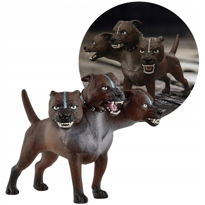 Figurina Schleich Fluffy, Cainele cu Trei Capete, 16.5x4.5x12.6cm, pentru copii 6+ ani