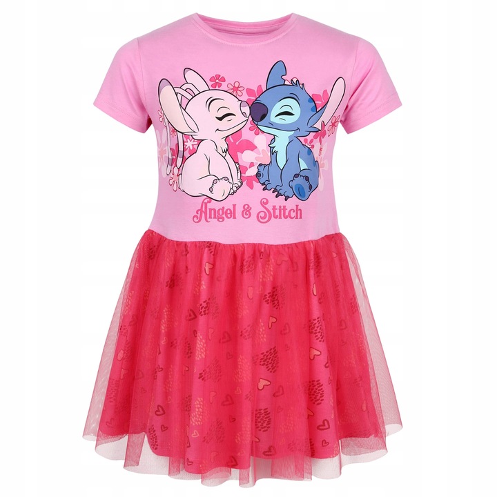 Rochie, Disney, Print Angel & Stitch, Roz, 92 CM