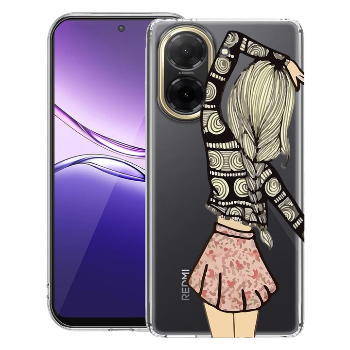 BestCase® Husa Clear Slim Silicon Compatibila cu Xiaomi Redmi A5 ( 171 mm ), Girl Friend, 3128371 T 188