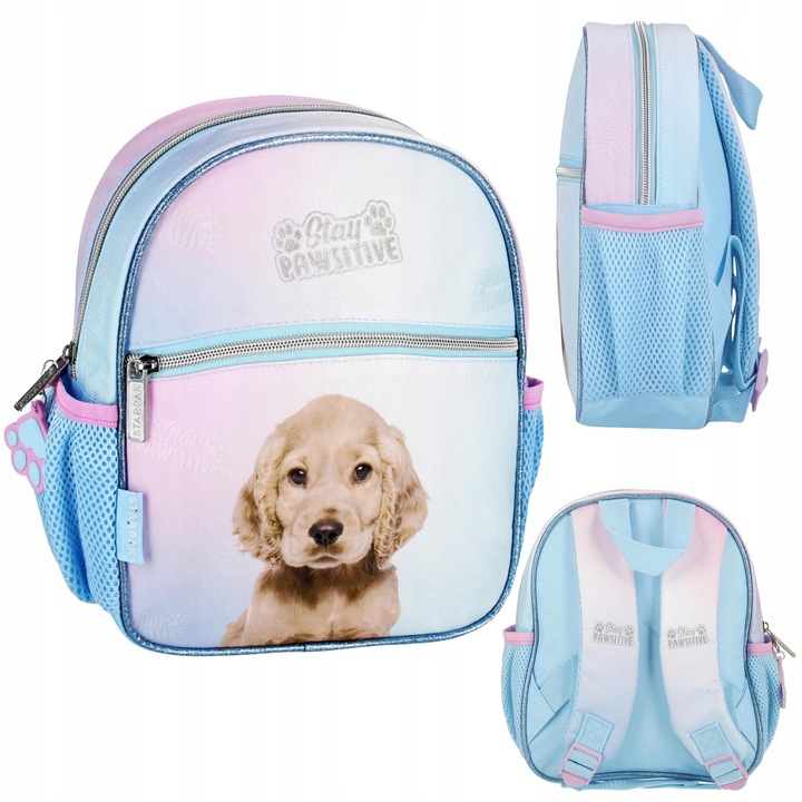 Rucsac gradinita Starpak Catelus, ergonomic, 26x23x9cm, bretele ajustabile, buzunare laterale