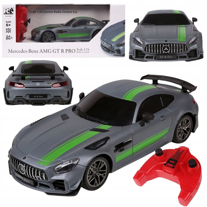 Masina de jucarie controlata de la distanta, Mega Creative, scara 1:24, gri metalizat, constructie durabila