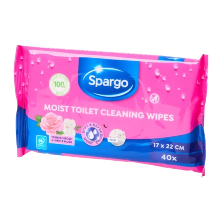 Lavete, Servetele umede, Spargo, pentru baie, 40 buc