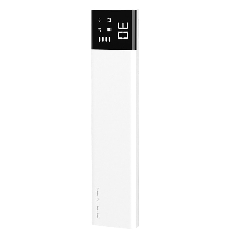 Bara de sunet, Bluetooth, card TF, conductie osoasa, calitate a sunetului de inalta definitie, ajutor pentru somn, zgomot alb, temporizator, baterie de 650 mAh, incarcare USB, portabila, alb