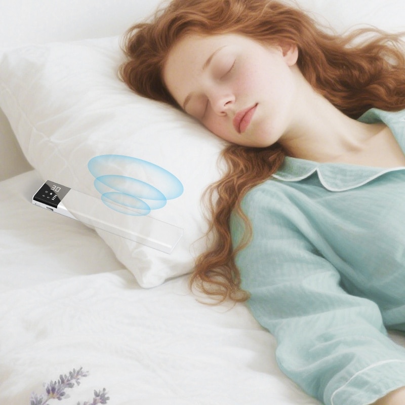 Bara de sunet, Bluetooth, card TF, conductie osoasa, calitate a sunetului de inalta definitie, ajutor pentru somn, zgomot alb, temporizator, baterie de 650 mAh, incarcare USB, portabila, alb